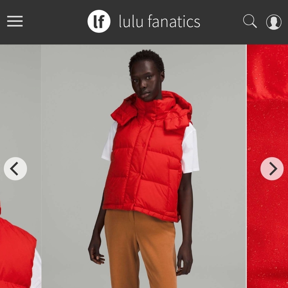 Lululemon Wunder Cropped Puffer Vest